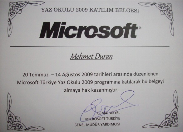 Microsoft Yaz Okulu 2009 Ankara Ayağı Sona Erdi